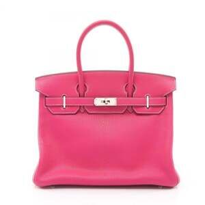 Hermes Birkin 30 Verso Handbag, Leather, Chevre Women's, Pink/Purple, Cyclamen